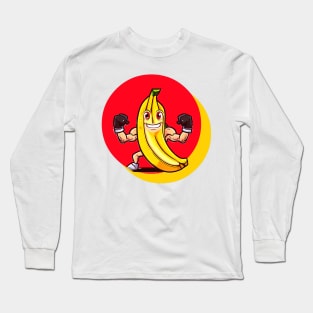 Cute muscle banana Long Sleeve T-Shirt